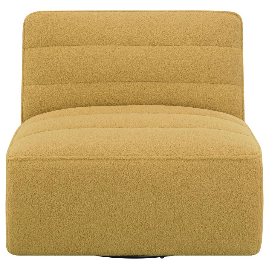 Upholstered Armless Swivel Chair