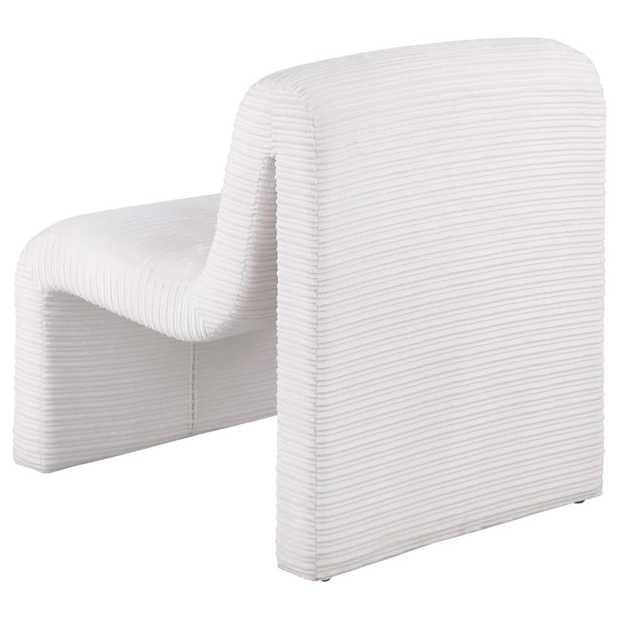 Upholstered Curved Armless Accent Chair