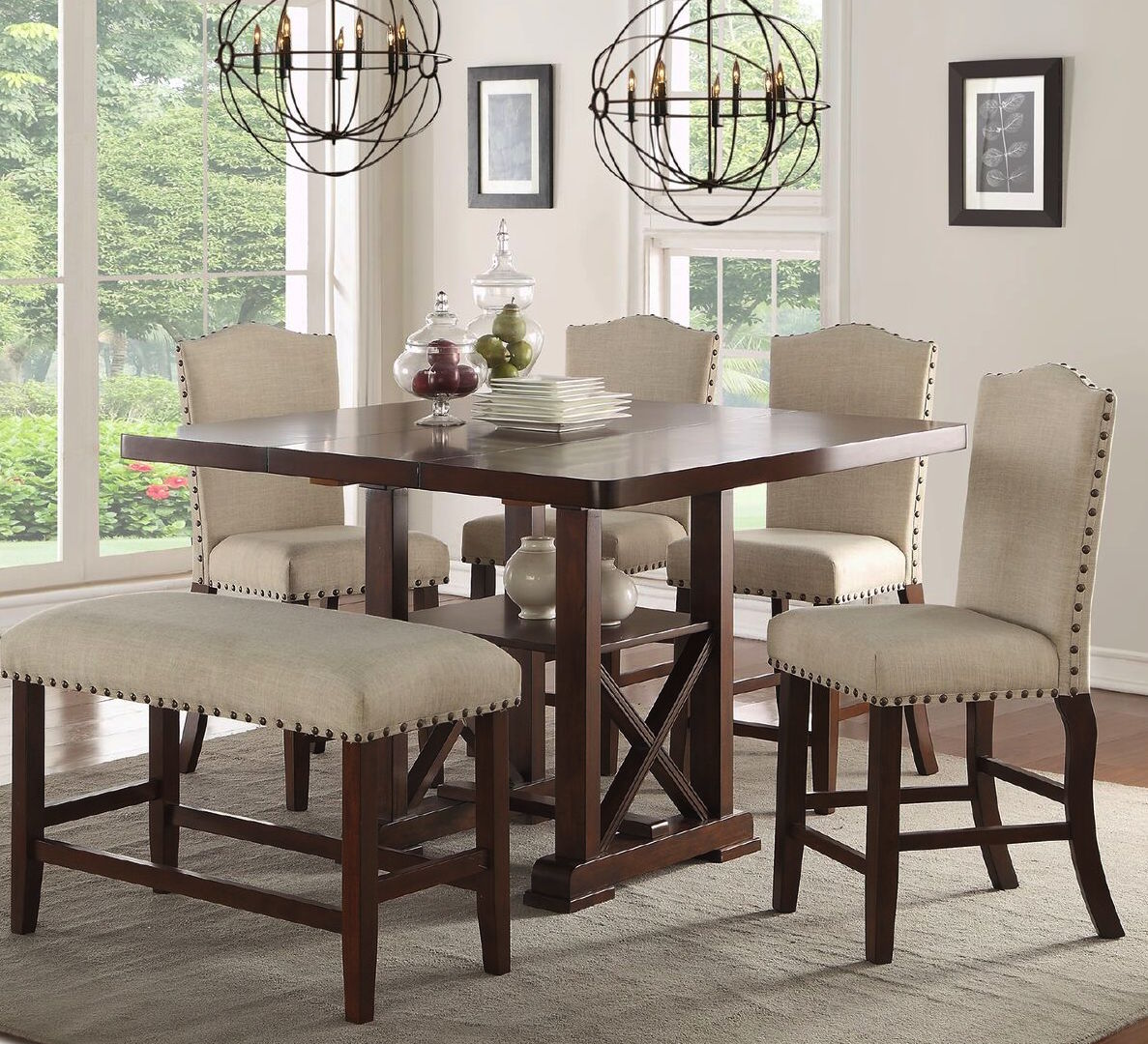 6-Piece Counter Height Dining Set
