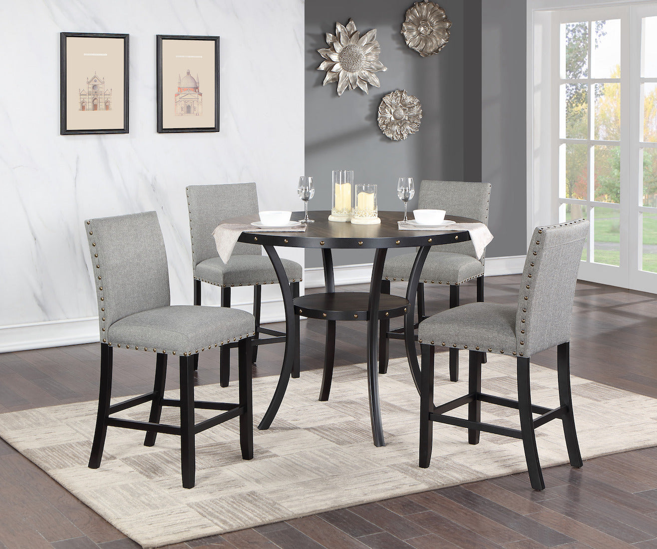 5-Piece Counter Height Dining Set