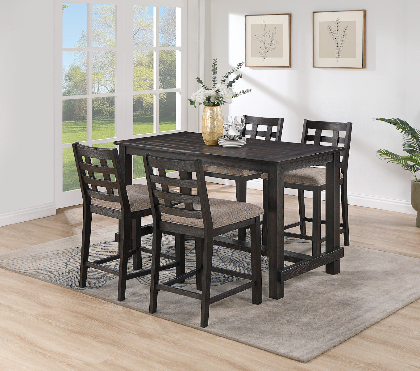 5-Piece Counter Height Dining Set