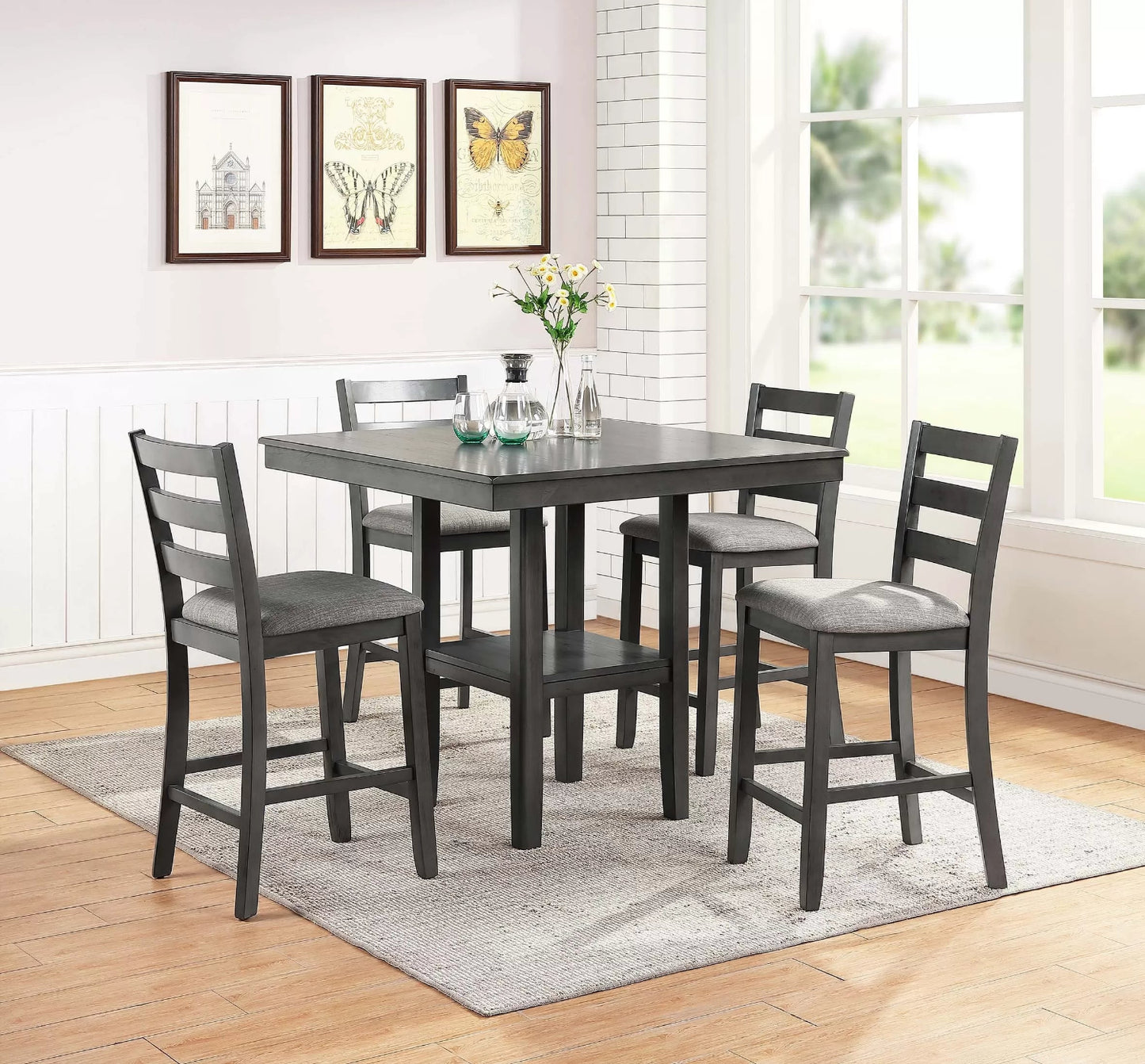 5-Pcs Counter Height Dining Set