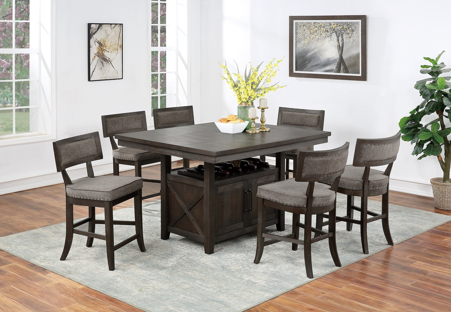 7-Piece Counter Height Dining Set