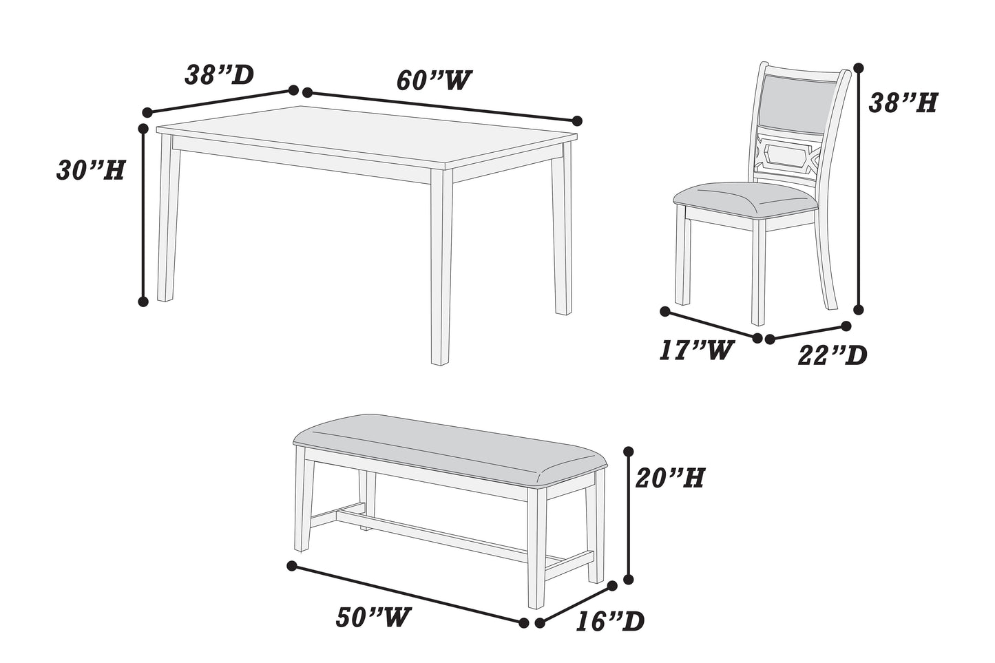 6-PC Dining Set