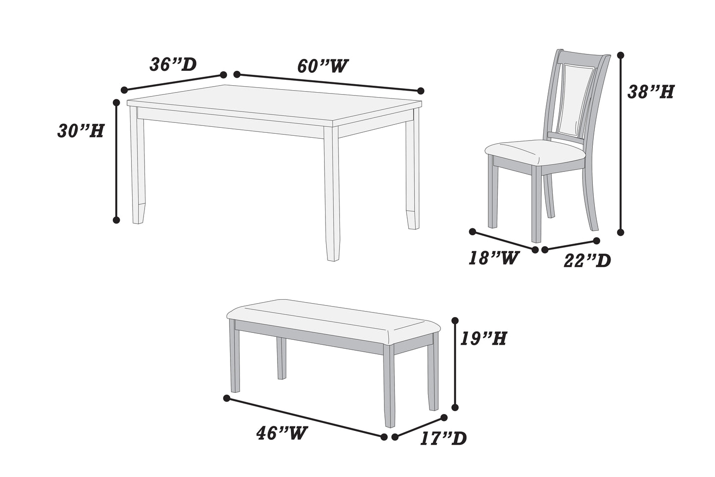 6-PC Dining Set