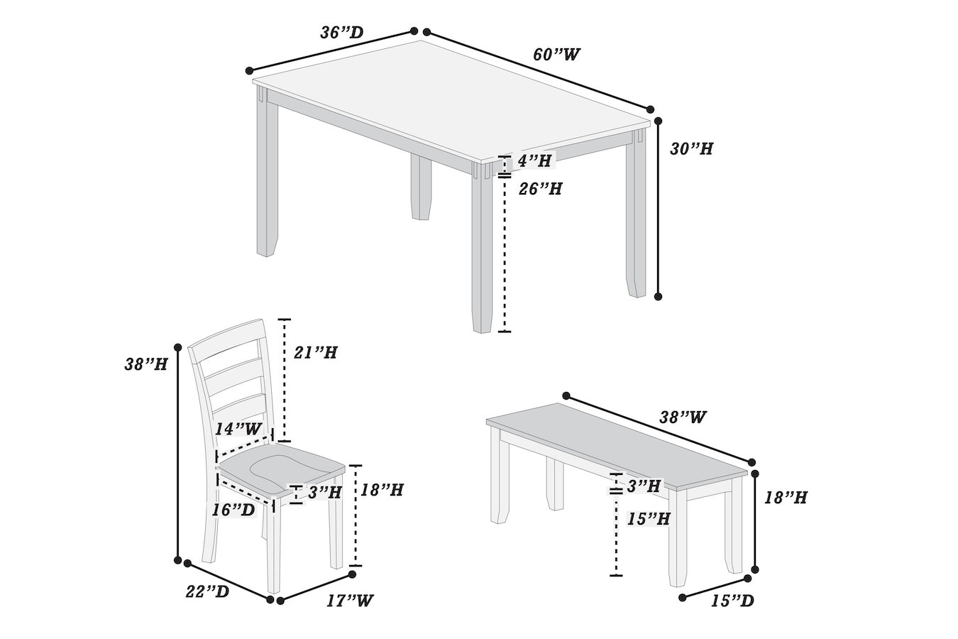 6-Piece Dining Set