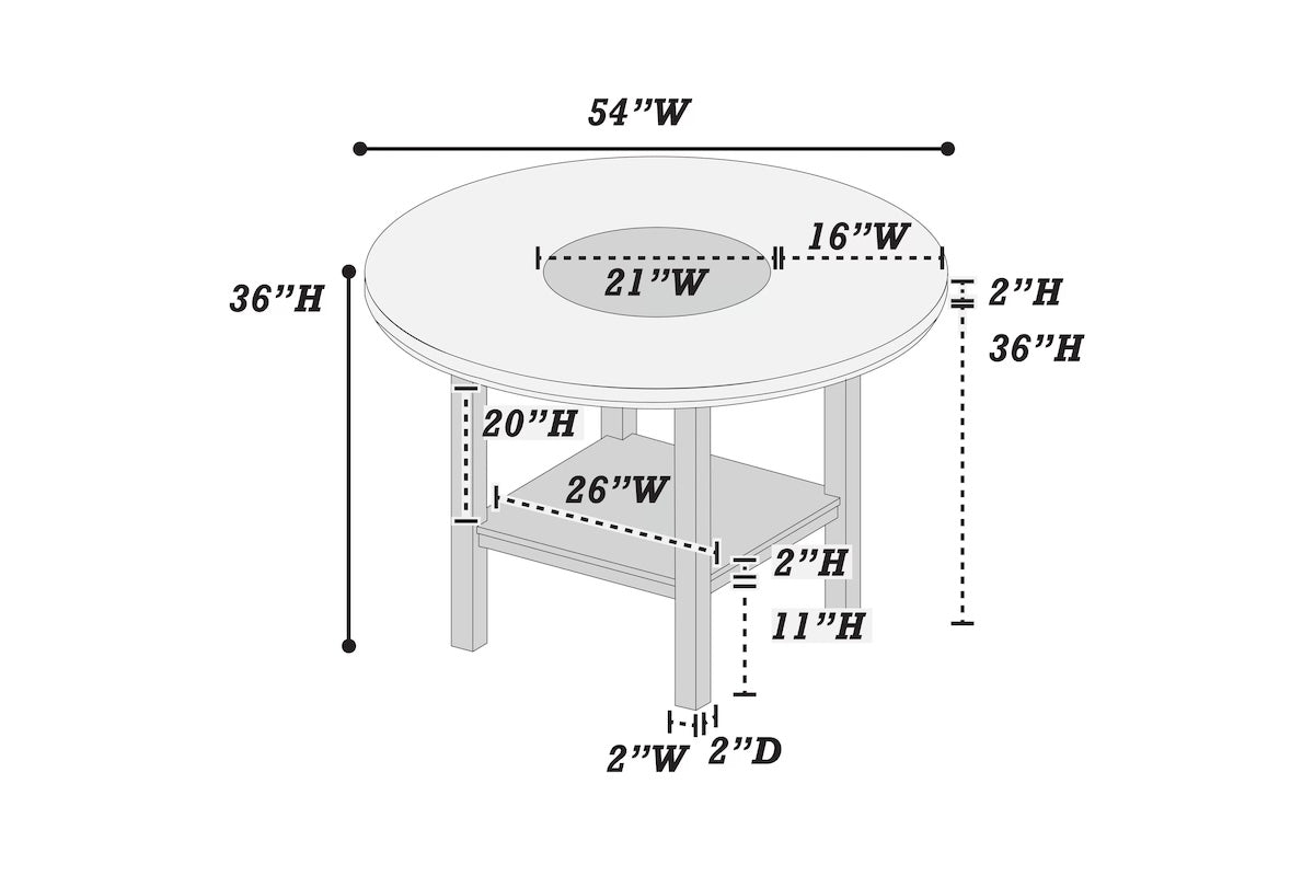 5-Piece Counter Height Dining Set