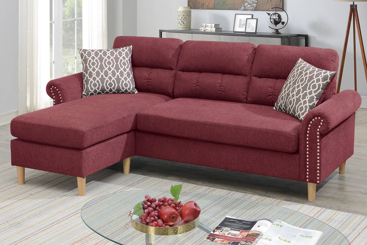 2PC Reversible Sectional Sofa Set