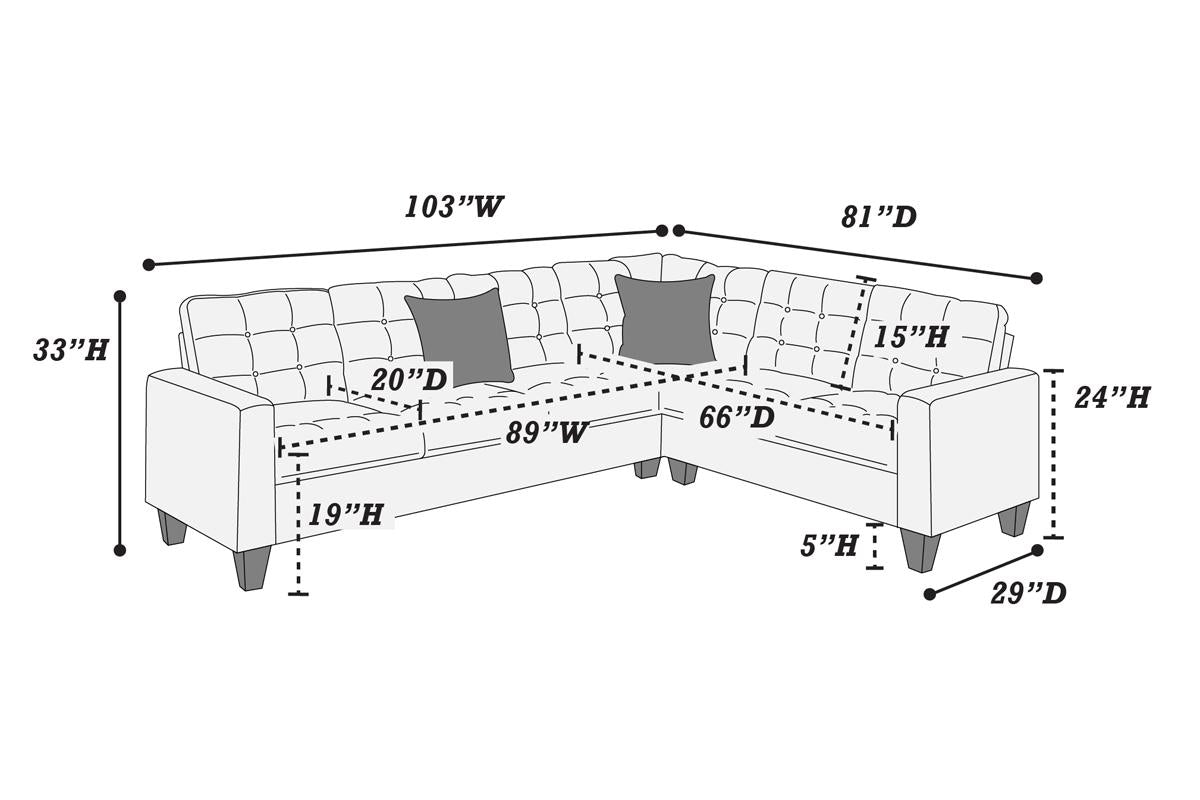 4 -Piece Upholstered Sectional