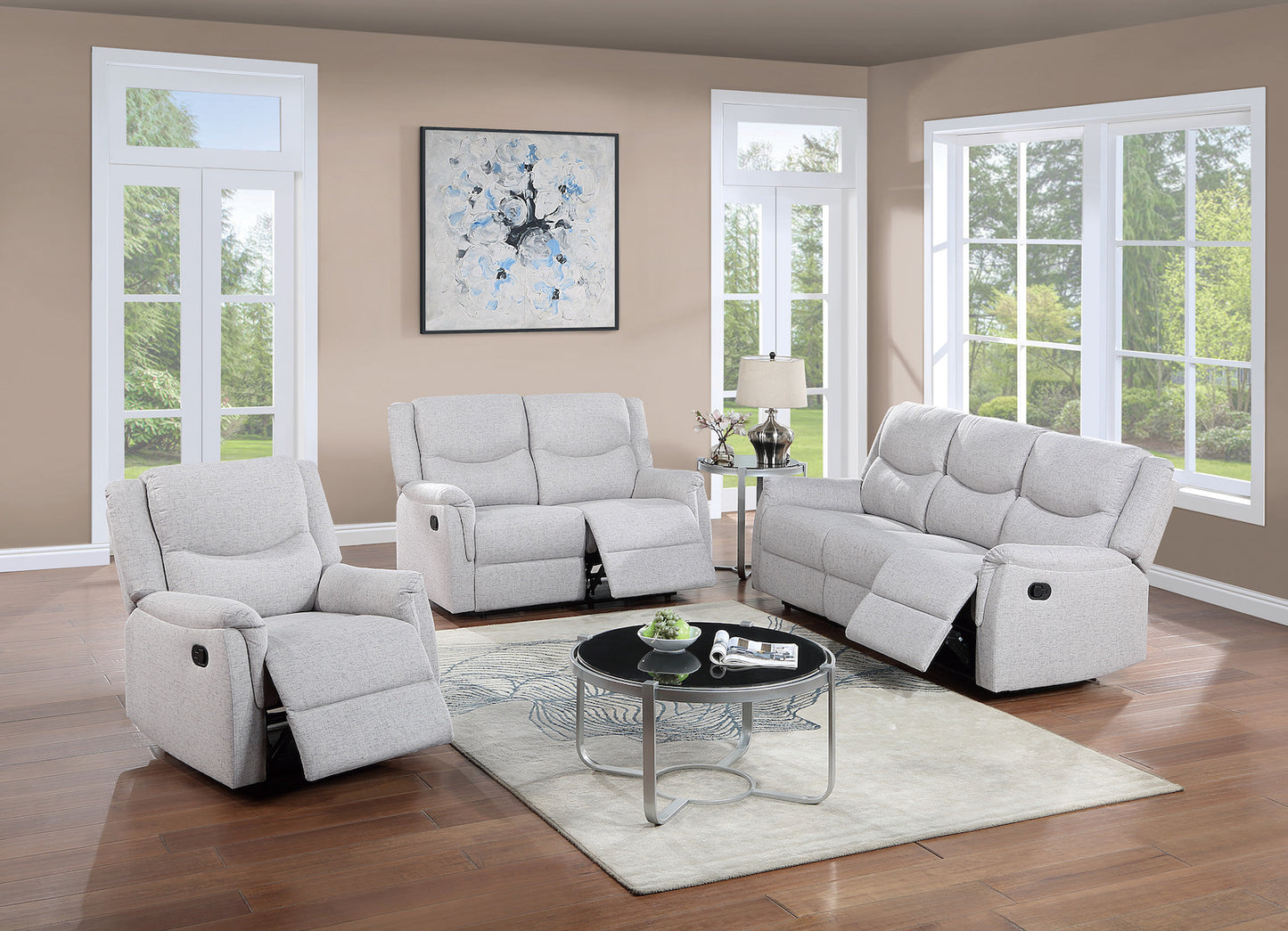 2-PC Manual Recliner Sofa Set