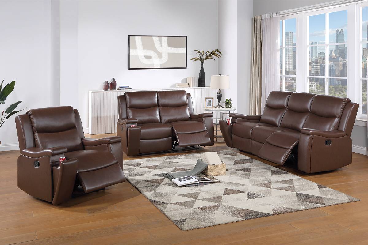 2-PC Manual Recliner Sofa Set