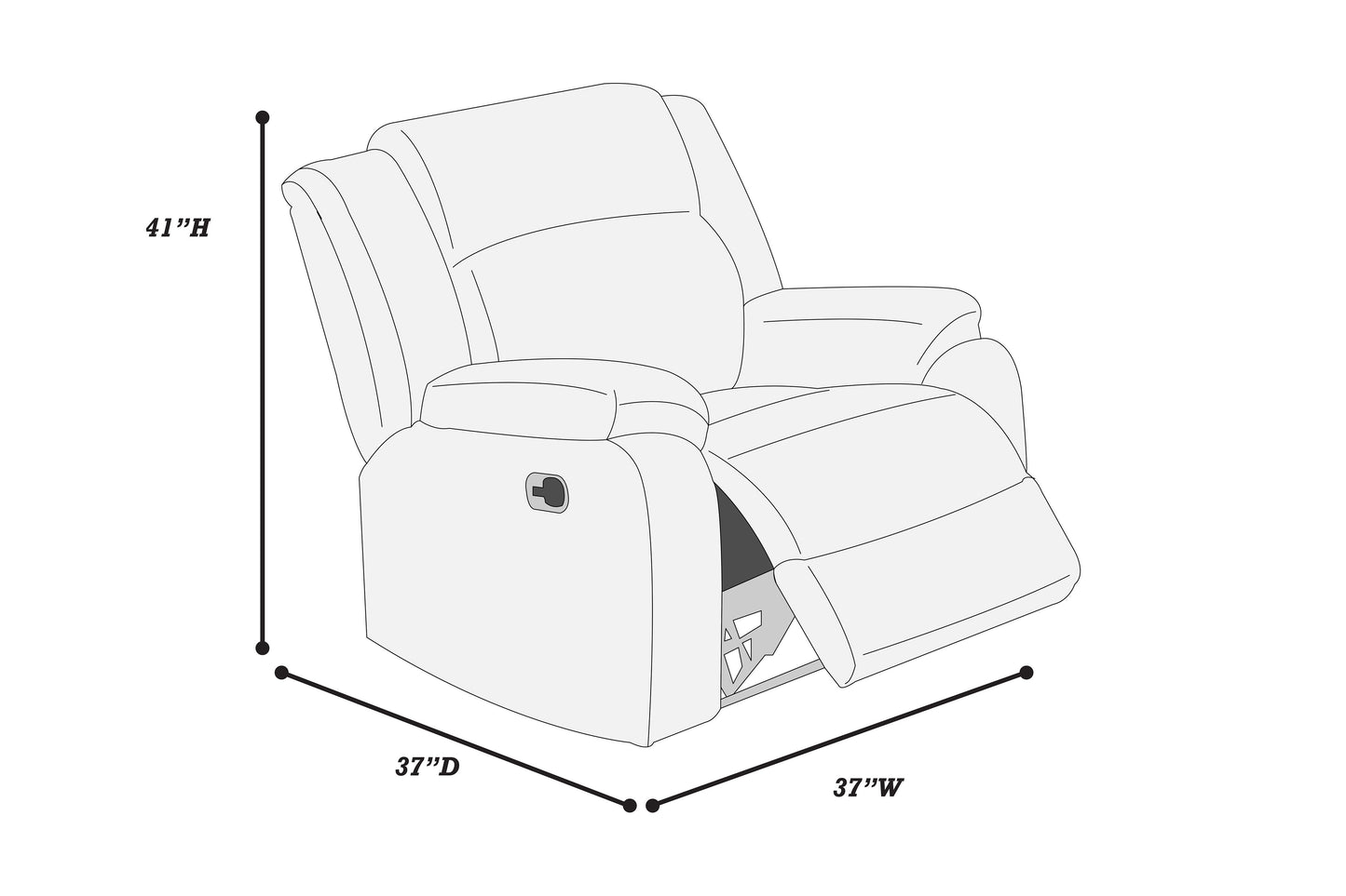 Corduroy Recliner Chair