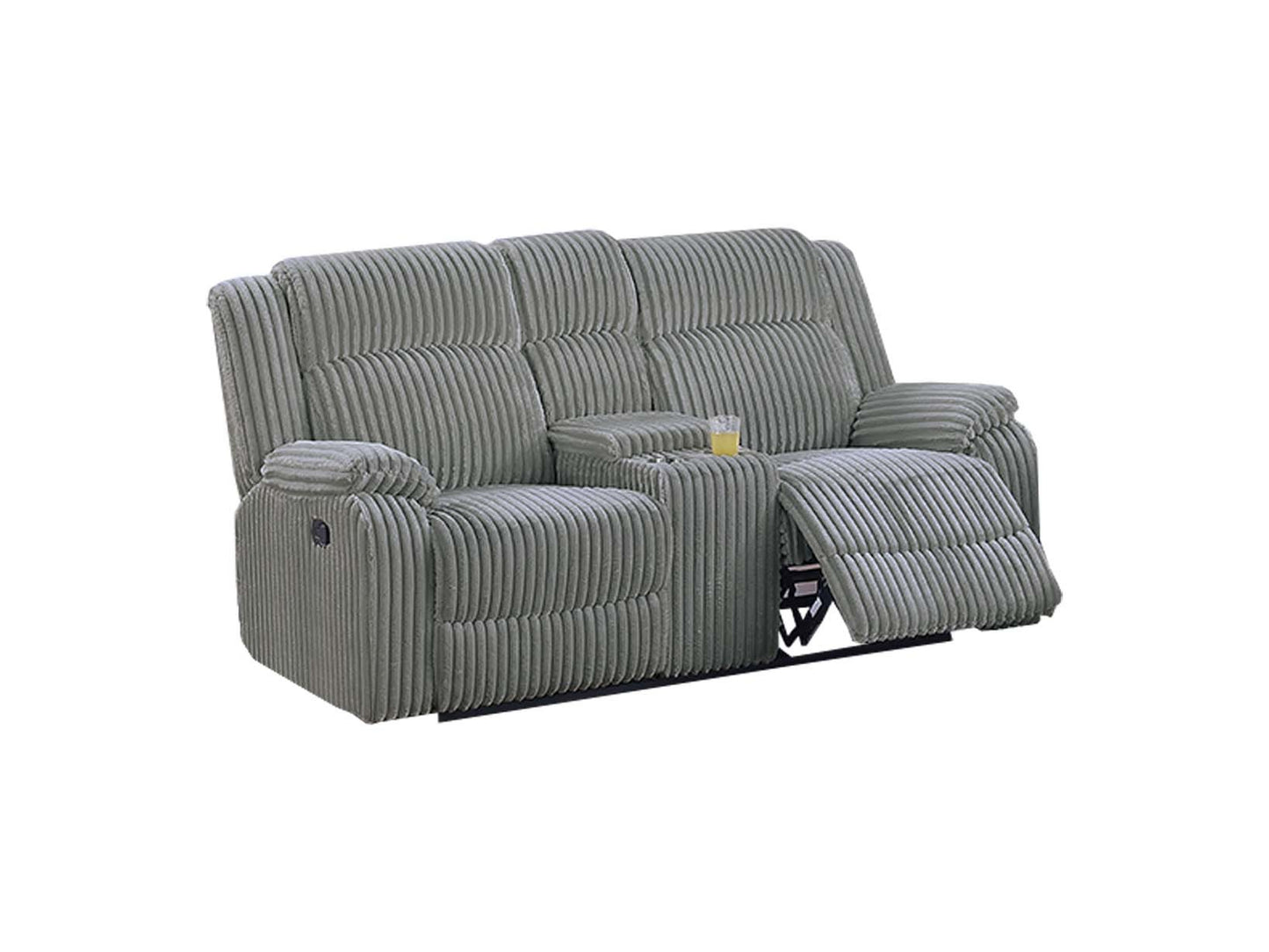 Corduroy Manual Recliner Loveseat
