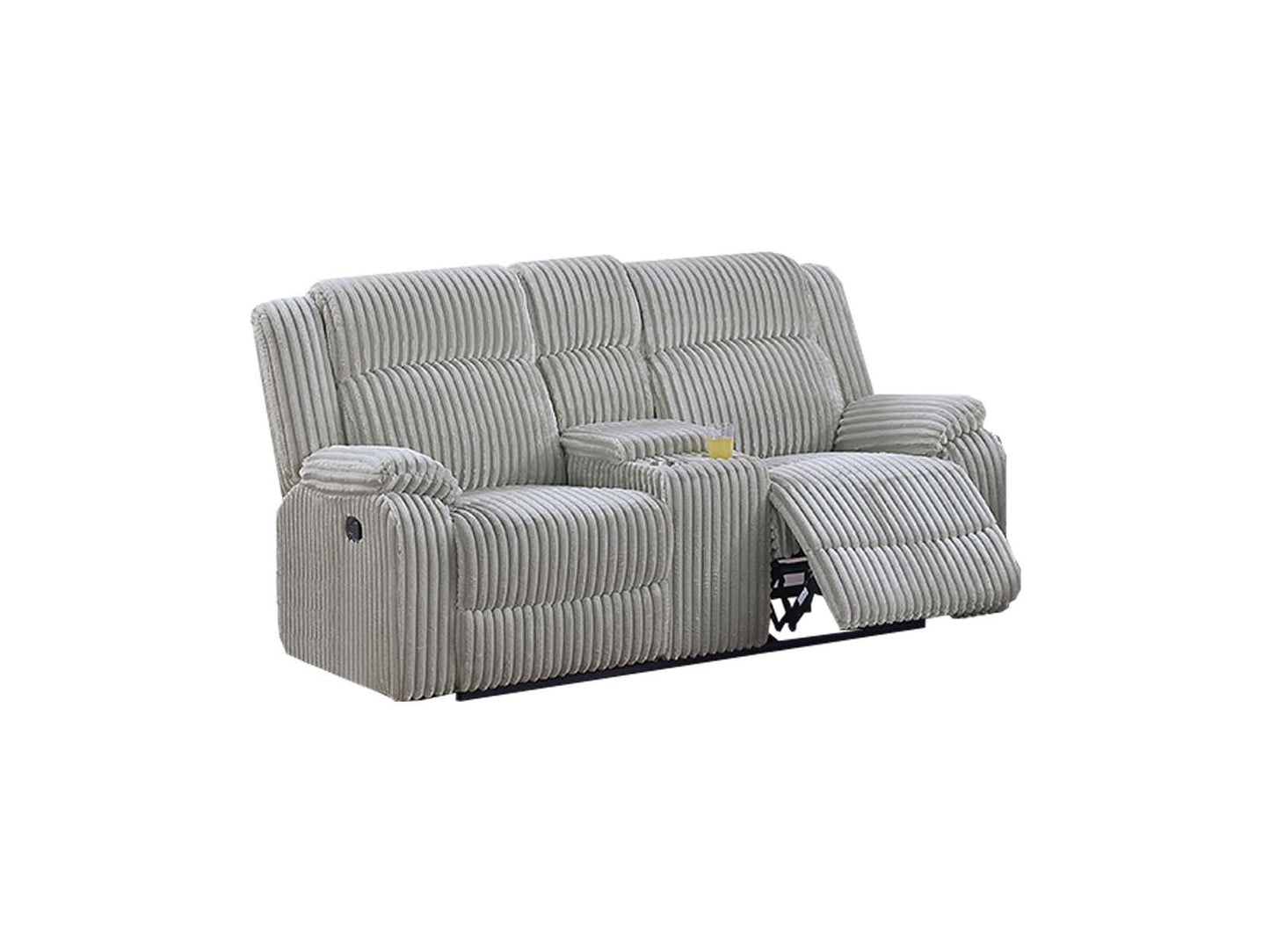 Corduroy Manual Recliner Loveseat