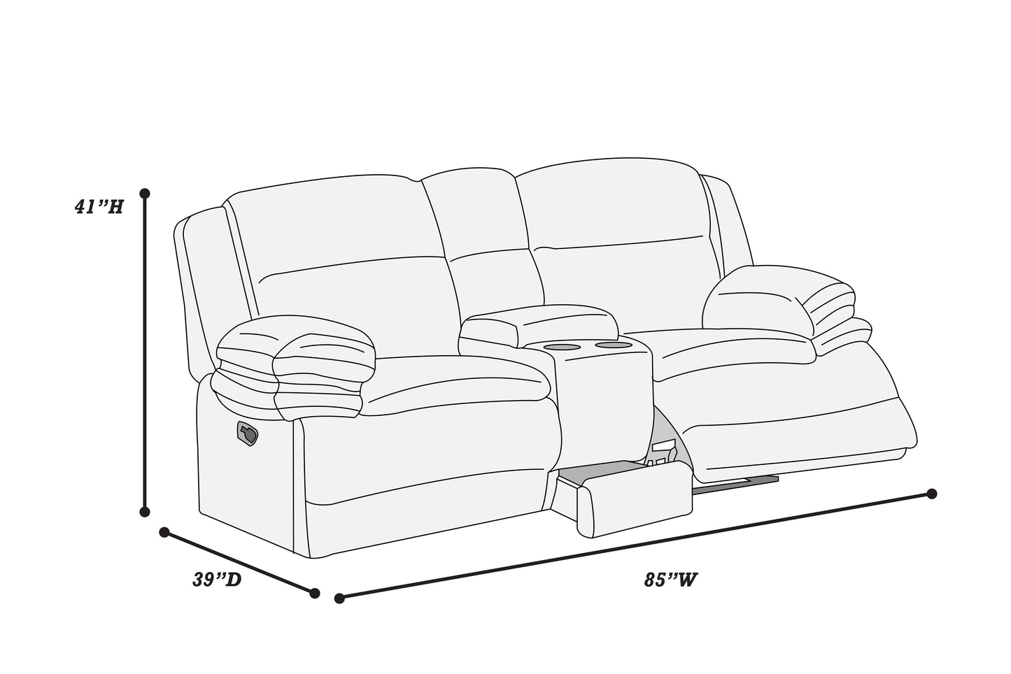 Corduroy Recliner Loveseat