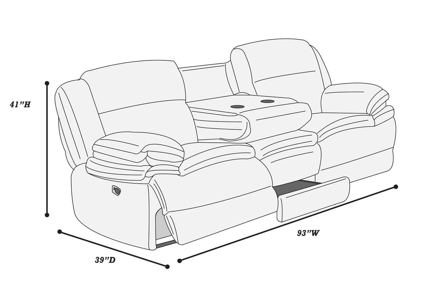 Corduroy Recliner Sofa