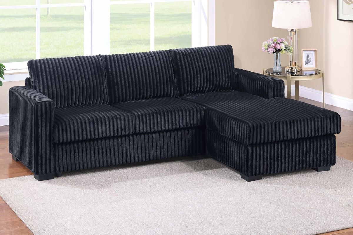 2-PC Corduroy Sectional Sofa