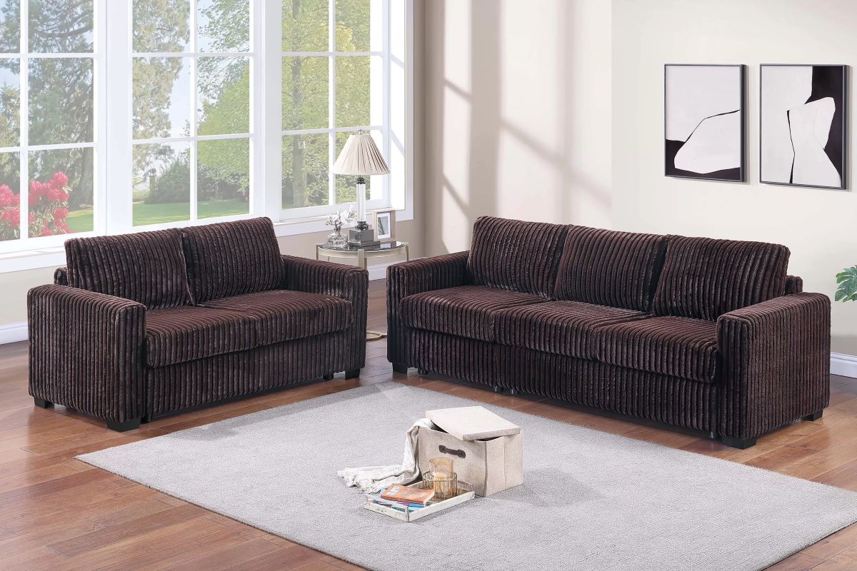 2-Piece Corduroy Sofa Set