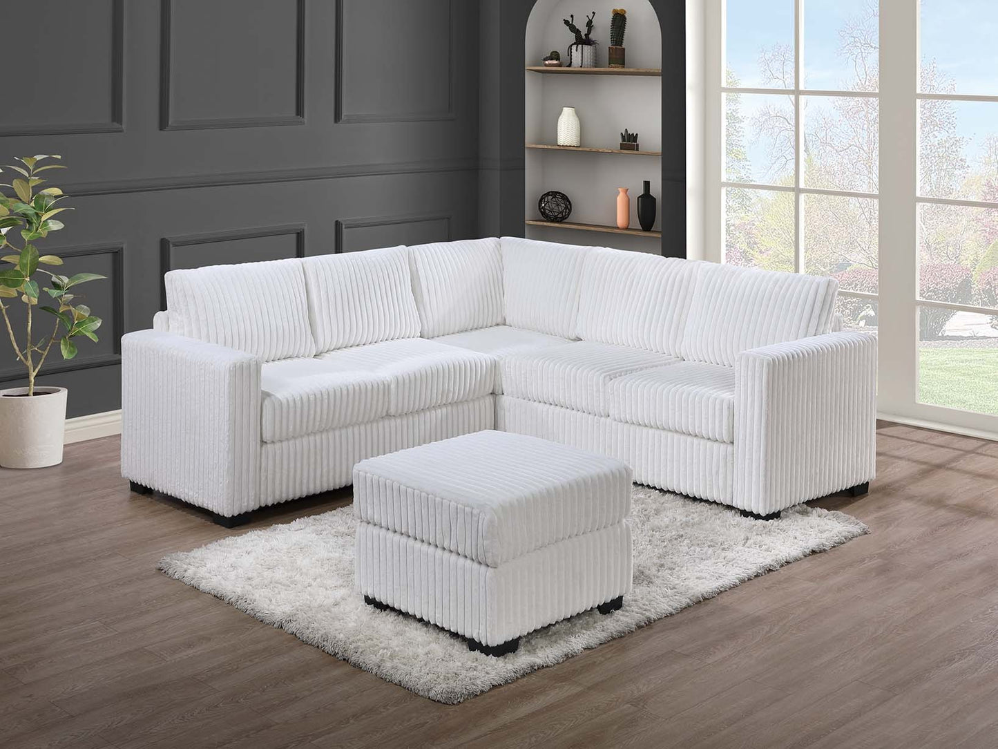 4-Piece Sectional Set W/ Ottoman