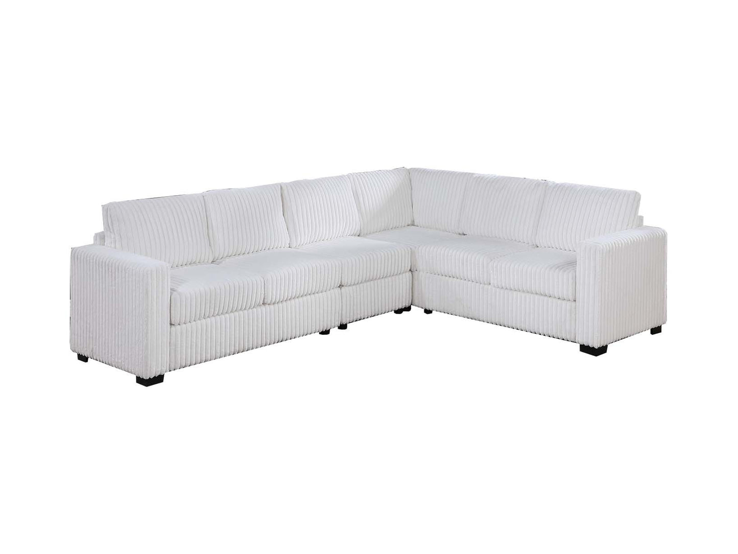 4-PC Corduroy Sectional Sofa