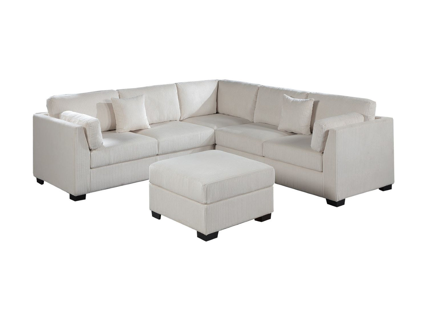 4-Piece Sectional Set W/ Ottoman