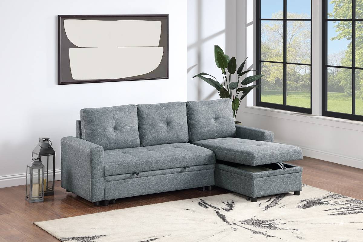 Reversible Convertible Sectional W/Storage