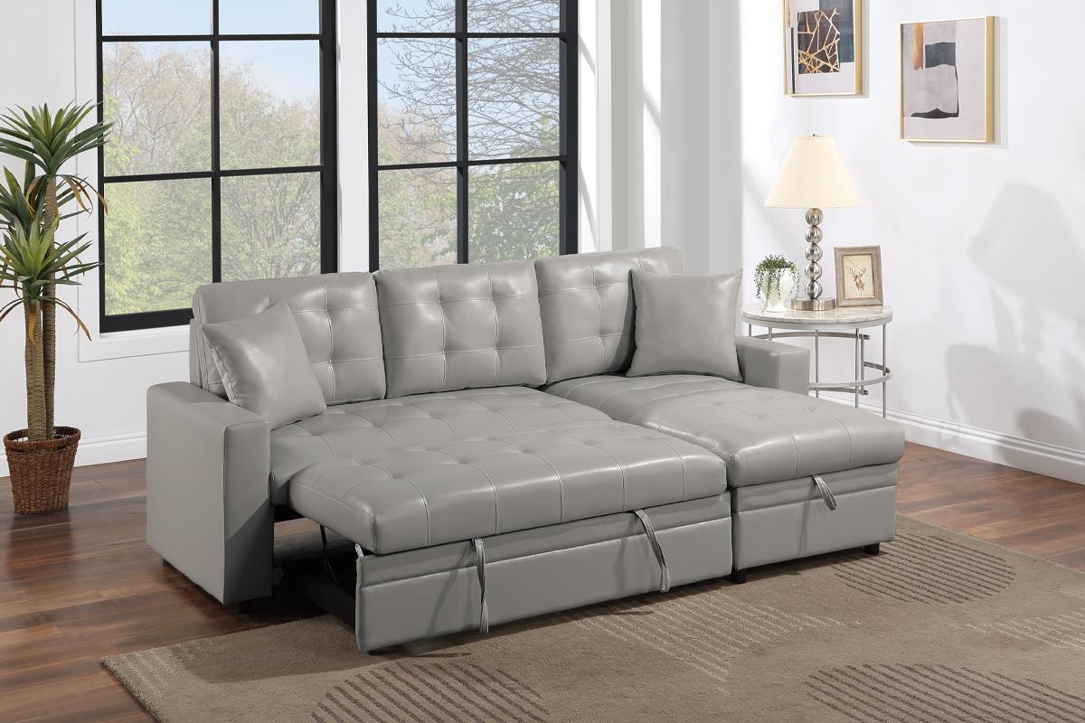 Reversible Convertible Sectional Sofa W/Storage Chaise