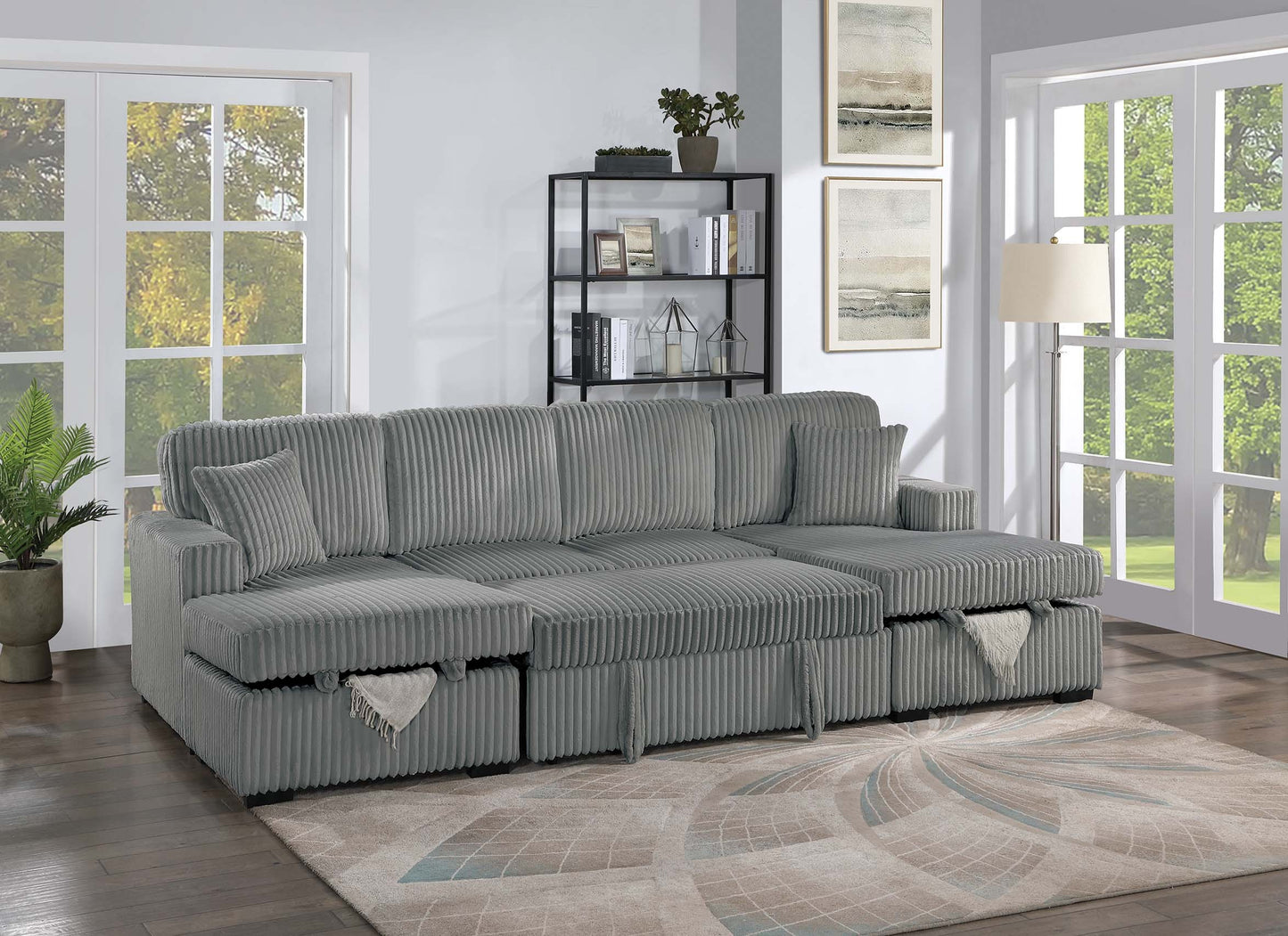 3-Piece Convertible Sectional