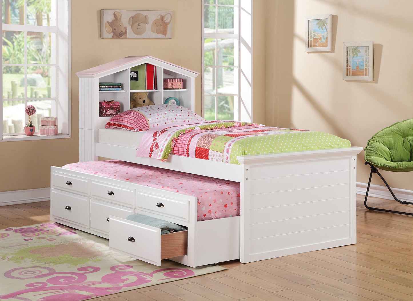 Twin Bed Frame with Trundle