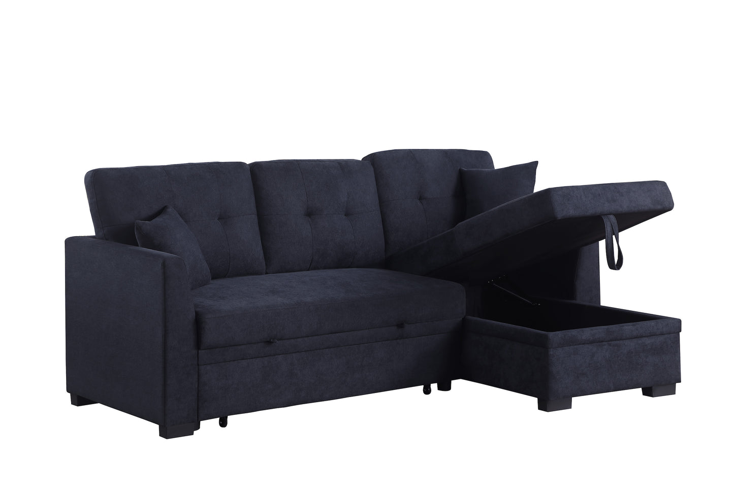 Sectional with Pull-Out Bed and Storage Chaise