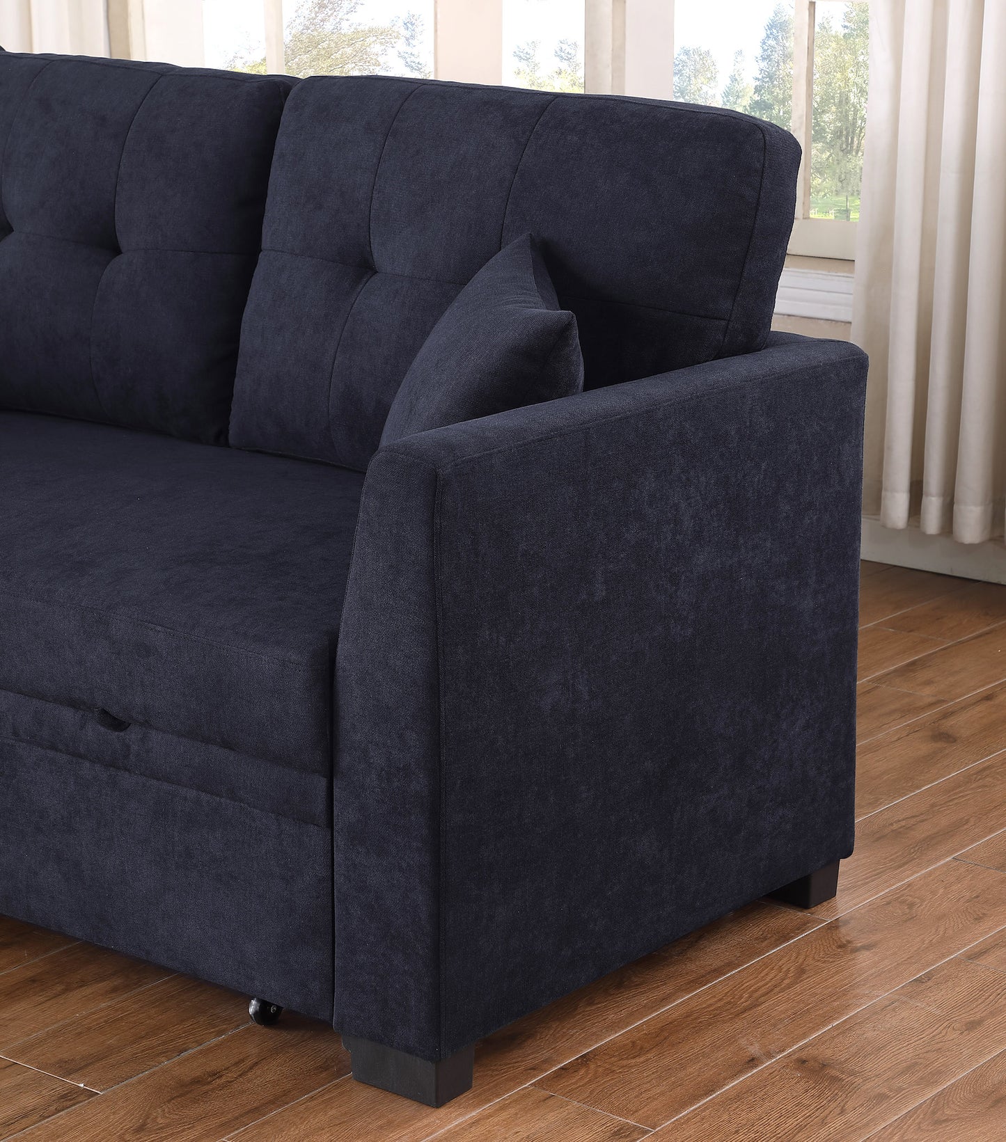 Sectional with Pull-Out Bed and Storage Chaise