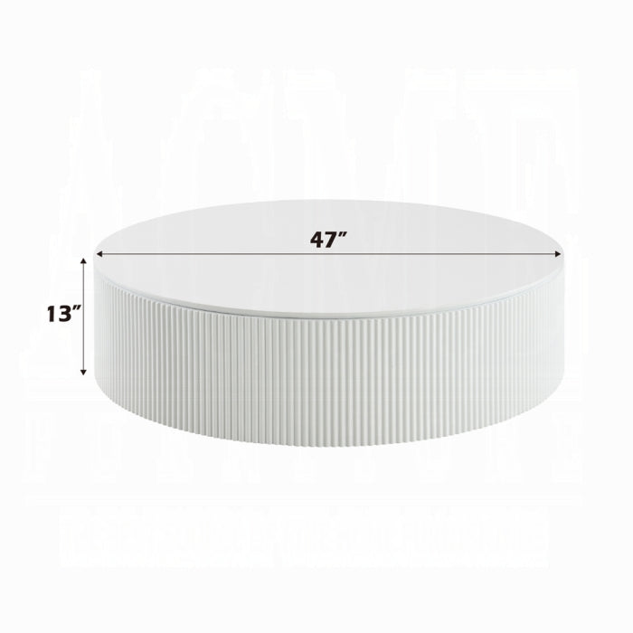 White Round Coffee Table