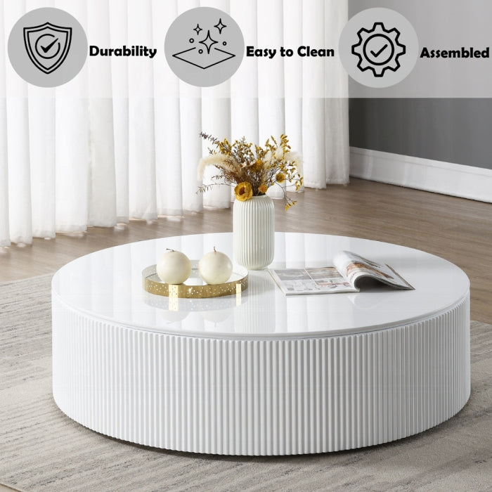 White Round Coffee Table