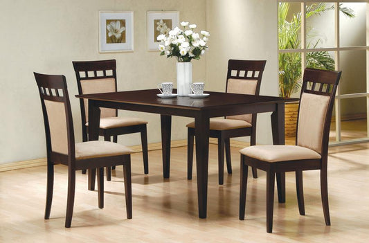 5-piece Rectangular 59-inch Wood Dining Table Set