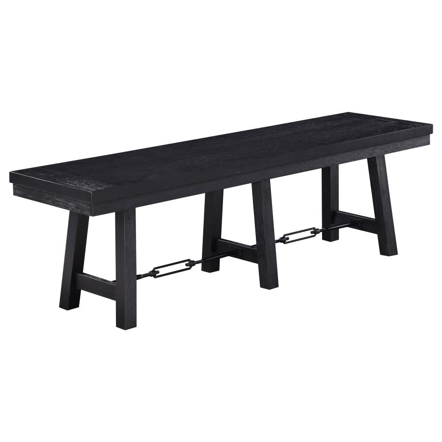 6-piece Rectangular Trestle Dining Table Set