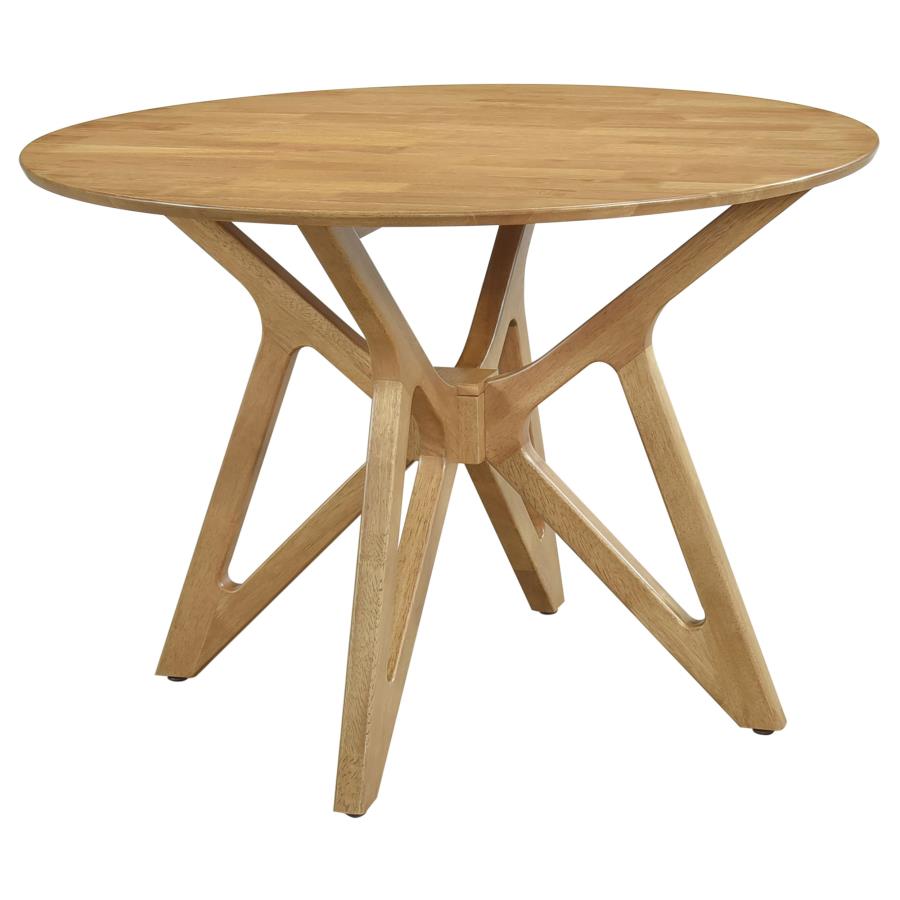 5-piece Round Solid Wood Dining Set