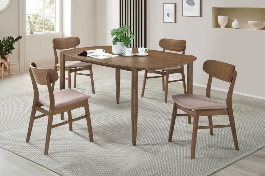 5-piece Oval Solid Wood Dining Set