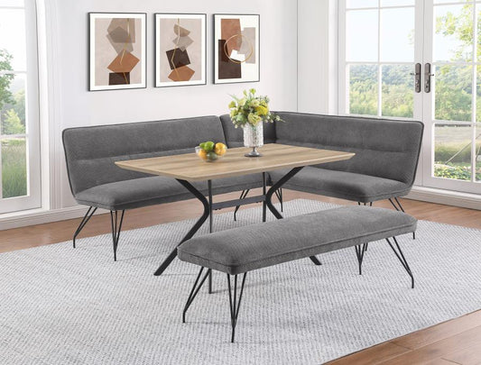 3-piece Rectangular 53" Composite Wood Dining Table Set