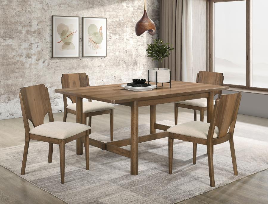 5-piece 71-inch Rectangular Dining Table Set