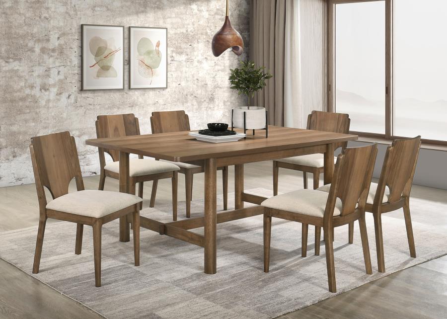 7-piece 71-inch Rectangular Dining Table Set