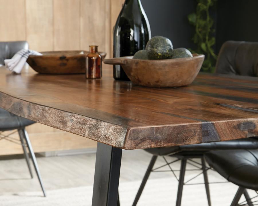 6-piece Rectangular 80" Live Edge Dining Table Set