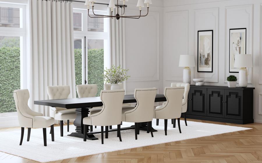 9-piece 126-inch Extension Dining Table Set