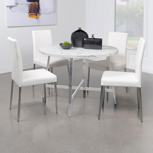 5-piece Round 45-inch Dining Table Set