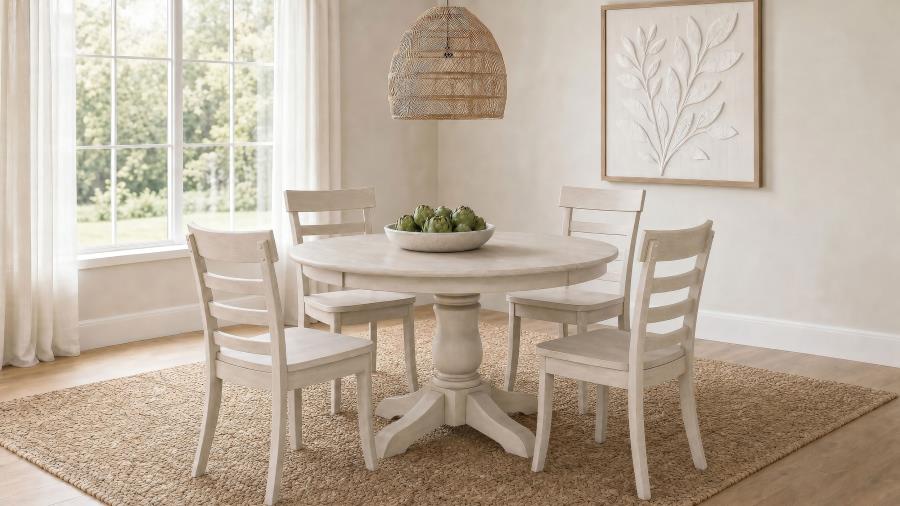 5-piece Oval 62-inch Extension Leaf Dining Set