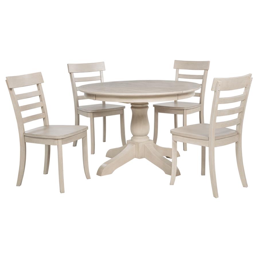 5-piece Oval 62-inch Extension Leaf Dining Set