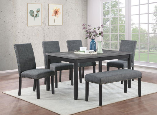 6-piece Rectangular Dining Table Set