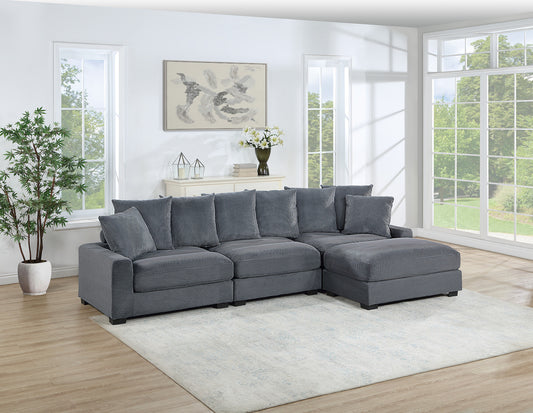 4-PC Modular Corduroy Sectional