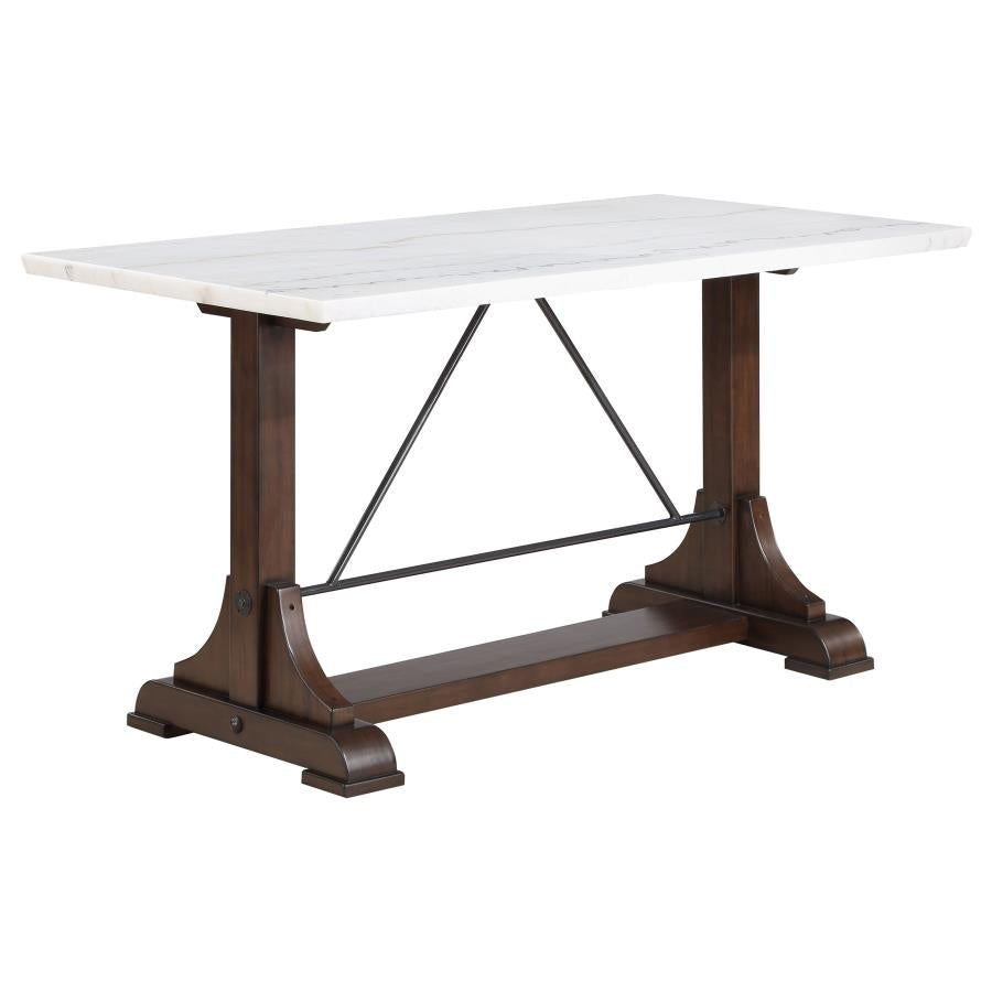 5-piece Marble Counter Height Dining Table Set