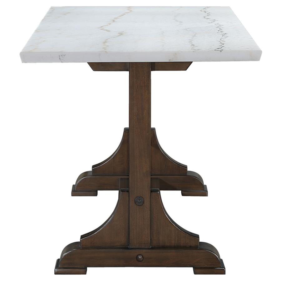 5-piece Marble Counter Height Dining Table Set