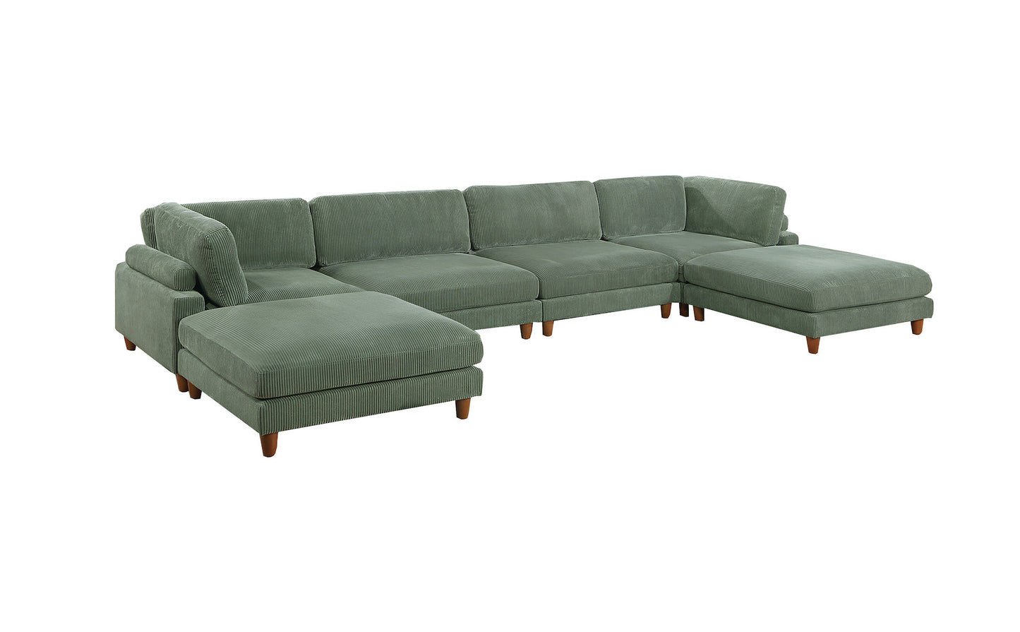 6-PC Modular Corduroy Sectional (XL Size)